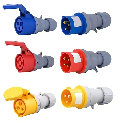 5X63 63A 5P industriële waterdichte stekker en stopcontact 5 pin IP67 16A 32A standaard industriële stekker