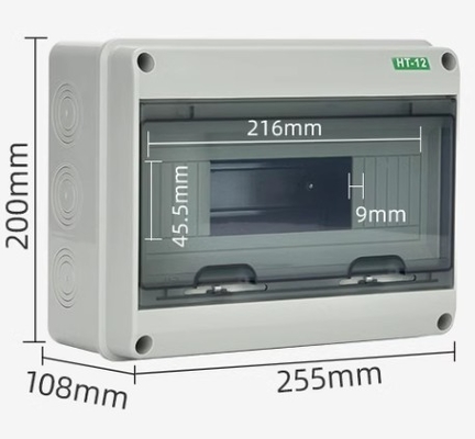 HT-12 12Ways IP65 Distributie doos Buitenwaterdicht Junction Doos 12 Way Open Circuit Breaker