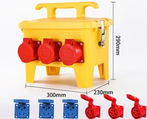 IP67 Draagbare overhaalkoppeling met stopcontact waterdicht bouwterrein distributie doos