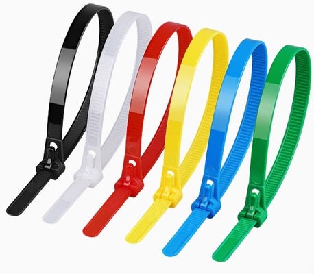 2.5*200 PA66 Kleurverstelbaar Zelfvergrendelend Nylon Cable Zip Ties 200mm Duurzaam Voor Industrieel